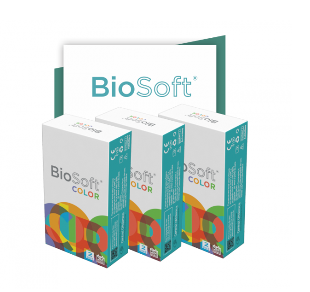 Lente de contato BioSoft Colorida